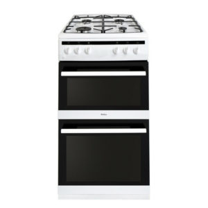 Amica Afg5500wh 50cm twin cavity gas cooker